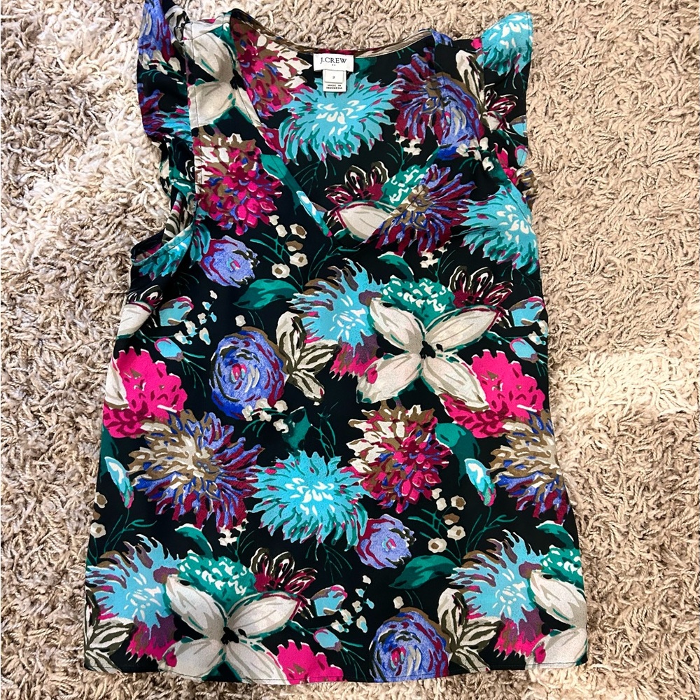 Floral J Crew Top